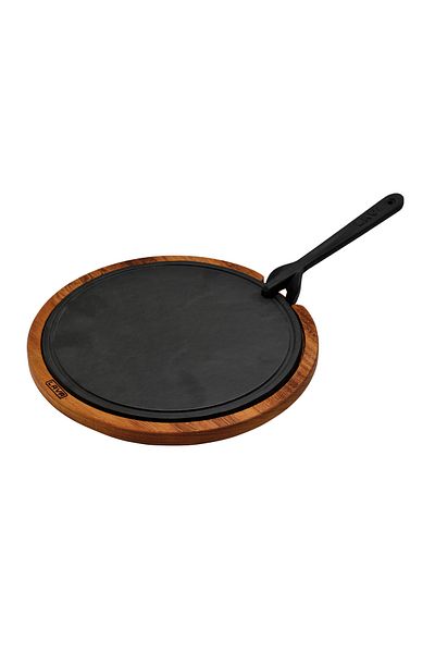 Lava Cast Wood And Cast Iron Hot Plate Serving BoardDiameter(Ø)26cm