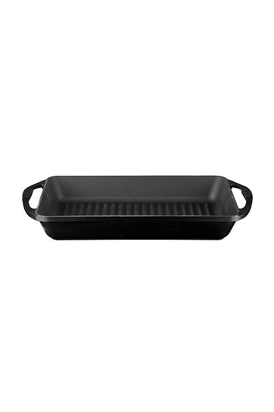 Lava Cast Rectangular Grill Pan Cast Iron Solid Double Handle Size 22x32cm