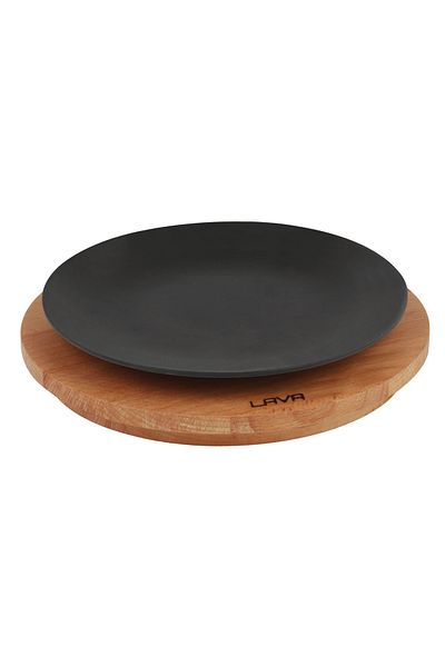 Lava 21cm Cast Round Wood - Plate and Beech Serving
