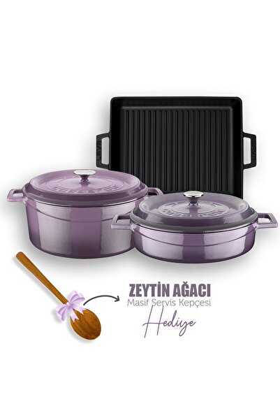 Lava Döküm 6x Trendy Serisi Döküm Demir Tencere Tava Çeyiz Seti
