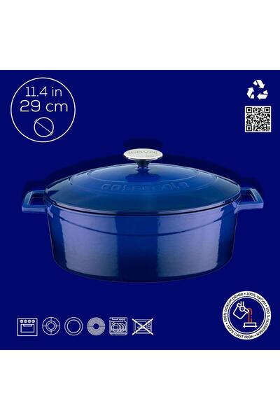 Lava Cast Oval PotFolk Series Size 23x29cm