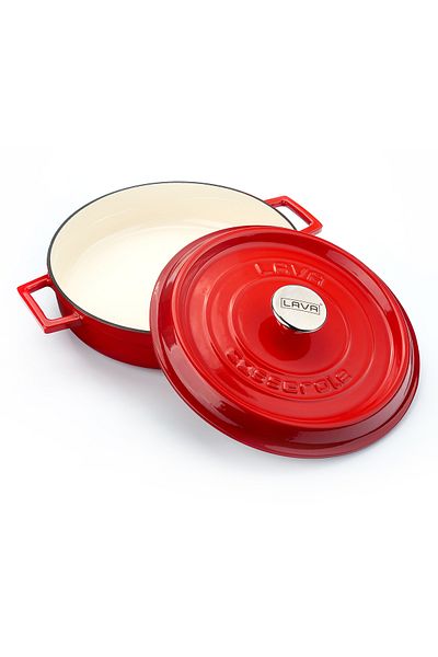 Lava Cast Iron Multi-Purpose Spring Pot Cast Iron Solid Handle Edition Series Diameter(Ø)28cm