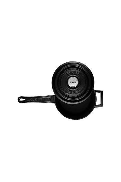Lava Round Sauce Pot - Iron Solid, Trendy Series with Handle, Diameter (Ø16 cm)