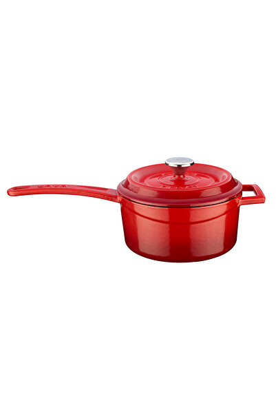 Lava Round Sauce Pot - Iron Solid, Trendy Series with Handle, Diameter (Ø16 cm)