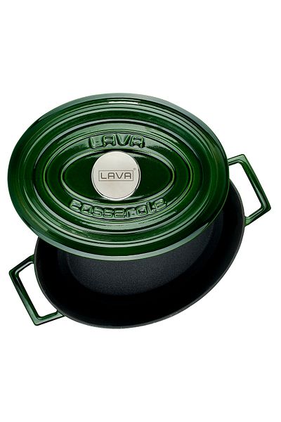 Lava Cast Oval Pot Cast Iron Uniform Handle Premium Series Size 21x27cm