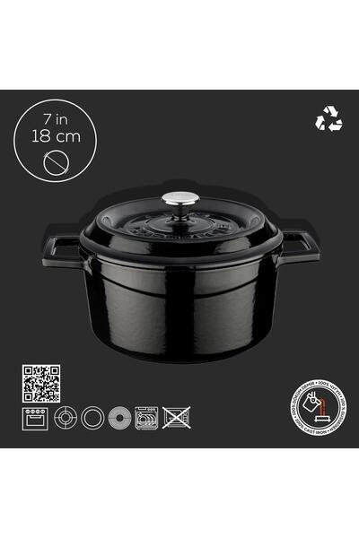 Lava Döküm Yuvarlak Tencere. Trendy Çap(Ø) 18cm.