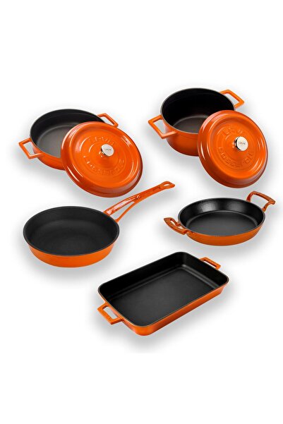 Lava Döküm 5x Trendy Serisi 8 Parça Tencere & Tava Seti