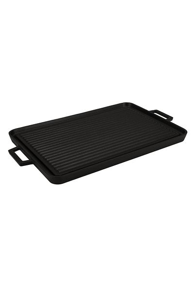 Lava 29x44 Cm Reversible Cast Rectangular Grill Pan - Iron Solid, Double Handle Size