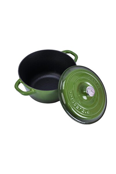 Lava Döküm Yuvarlak Tencere Döküm Demir Kapak New Heritage Serisi Çap(Ø)26cm.