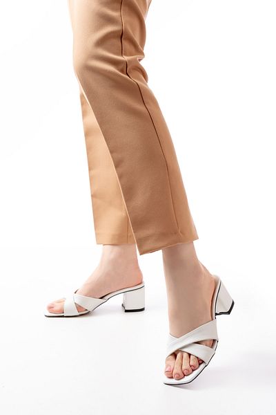 marinarosse White Dionis Women's Heeled Slippers