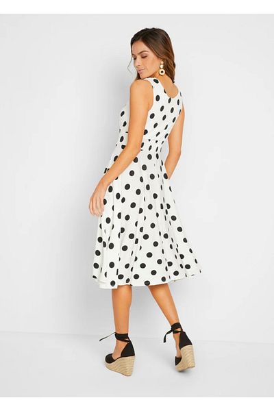 Şans Rochie de damă, mărime mare, cu model, înfășurată în spate, cu talie elastică 65n19620