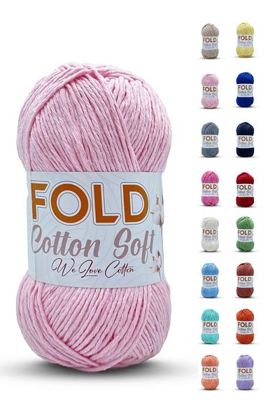 FOLD Cotton Soft - 151 Σακχαροκάλαμο Ροζ Κλωστή 100 γραμμάρια