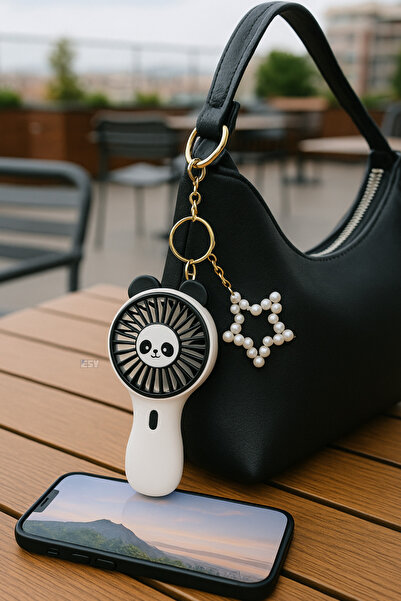 Store Taşınabilir Mini Vantilatör Fan | Anahtarlık Hediyeli | Usb Şarjlı Sess...
