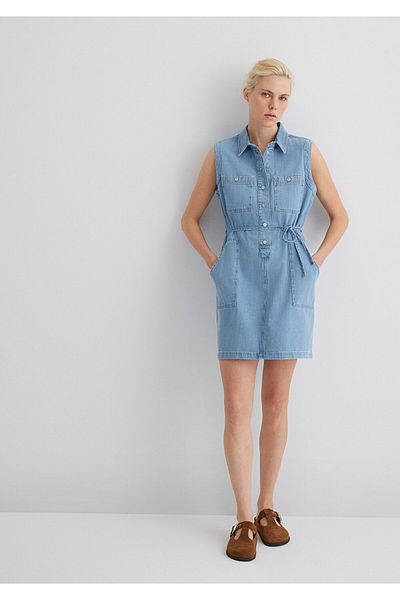Mavi Rochie de jeans clasică Simla Gold 1310659-89757