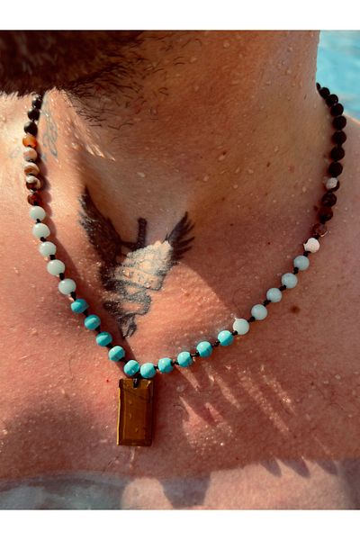 CAPO by Aytaç Yamaç Kaplangözü Men's Natural Stone Necklace