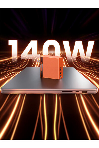 Sharge S140 - 140w Pd3.1 Gan Turuncu Hızlı Şarj Cihazı