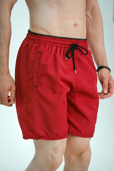 Oksit Ανδρικό μαγιό Alvise Slim Fit Βασικό ανδρικό μαγιό με ρίγες με λεπτομέρεια χρώματος μέσης
