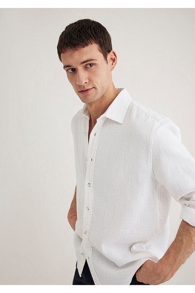 Mavi Λευκό πουκάμισο Regular Fit 0211518 -620