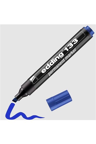 Edding EDDING PERMANENT MARCOR CUT TIP BLUE ED-133 (5 Pieces)