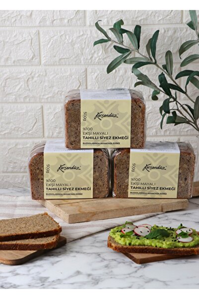 Kersendüz %100 Siyez Ekşi Mayalı Ekmekler 3'lü Seçim 3x500gr (TAHILLI - TAHIL...