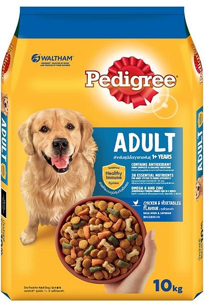Pedigree Chicken & Vegetables Adult Dry Dog Food - 10KG