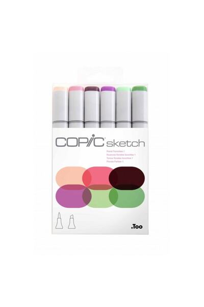 Copic Sketch Set of 6 Floral Favorites 1