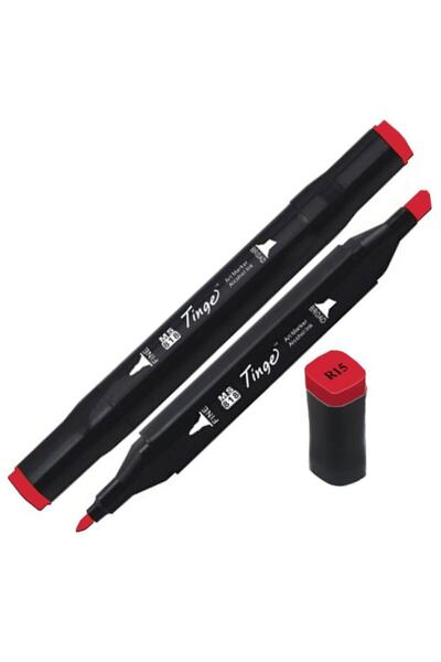 Tinge Twin Dual Tip Marker Pen R15 Geranium