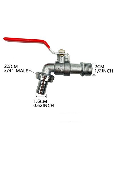 Choice 01 1/2inch Garden Irrigation Brass Faucet Ibc Tank Water Tap Single Outlet Valve Replacement Antifre