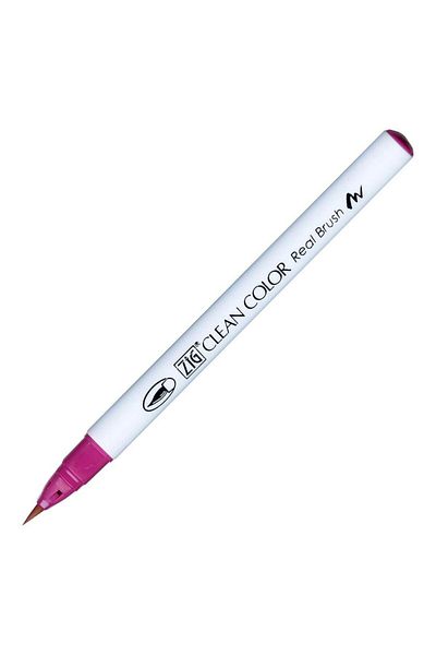 Zig Clean Color Real Brush Rb-6000At 027 Dark Pink Brush Tip Pen