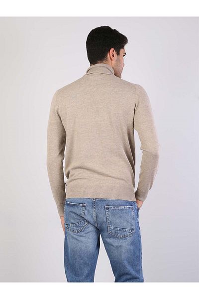Colin's Pulover Bej pentru bărbați Slim Fit Fisherman Cl 1023624