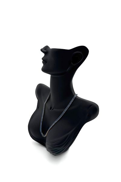 ELİOSA Eliosa Silver Tarnish Color Waterway Steel Necklace