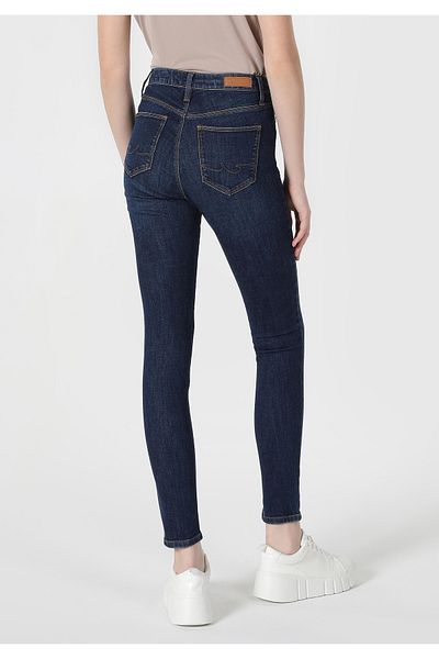 Colin's Super Slim Fit Mid Waist Slim Leg Women's Dark Indigo Jean Pants