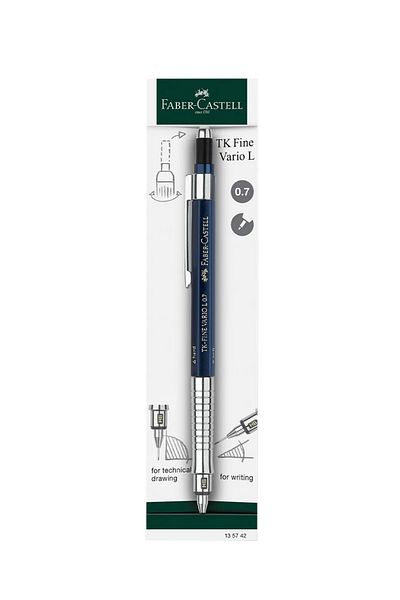 Faber Castell قلم رصاص ميكانيكي Tk Fine Vario Lux 0.7 نيلي قابل للتعديل