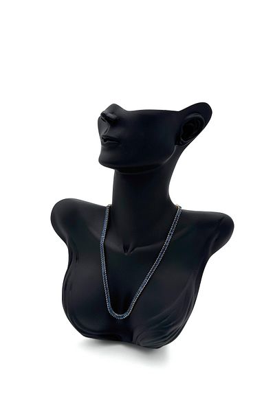 ELİOSA Eliosa Silver Tarnish Color Waterway Steel Necklace