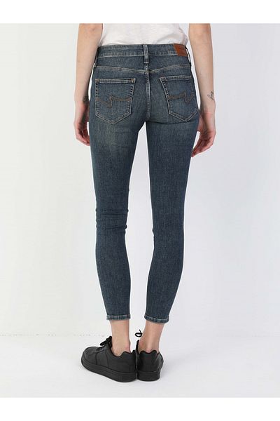 Colin's Super Slim Fit Mid Waist Slim Leg Women's Dark Indigo Jean Pants