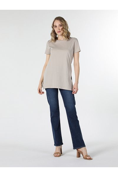 Colin's Regular Fit Basic Beige Women's Short Sleeve T-Shirt Cl 1048075