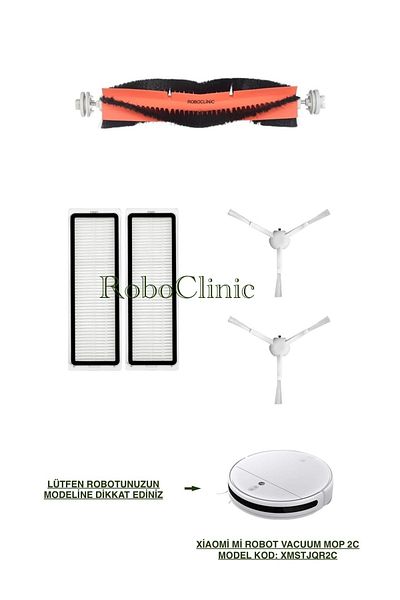 Roboclinic Xiaomi Mi Robot Vacuum Mop 2C Brush, Hepa Filter Renewal Set-5 Pieces