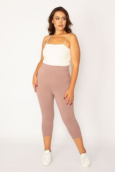 Şans Velké dámské legíny z práškové bavlny Capri 65n34124