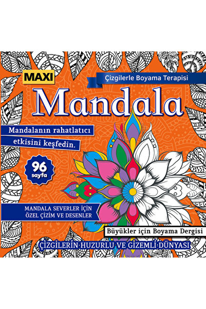 MAXİ Maxi Mandala Çizgilerle Boyama Terapisi 015