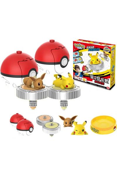 Takara Tomy Pikachu Charmander Pokemon Ball Battle Gyro Toy Pikachu Charmander Mewtwo Pocket Monsters Action Fig
