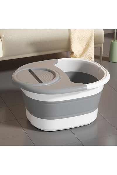 Choice Grey With Lid Foldable Home Foot Bath Bucket Massage Foot Wash Leisure Health Bucket Children Foot B