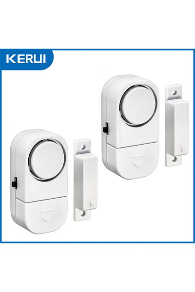 Kerui 2pcs Door Window Sensor Independent Opening Magnetic Door Sensor 90db Wireless Security Alarm