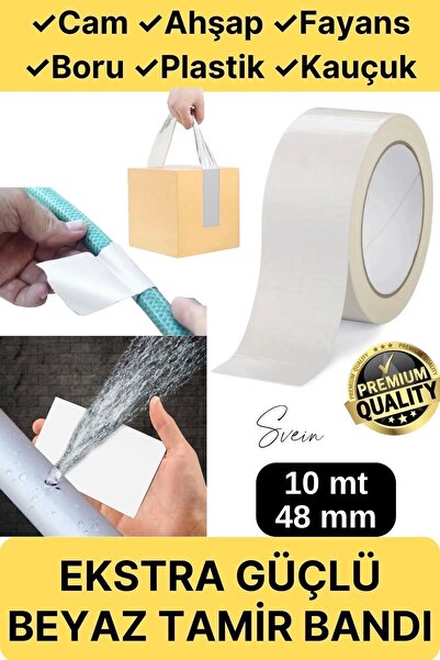 Svein Premium Çok Amaçlı Su Geçirmez Sızdırmaz Dayanıklı Izole Beyaz Tamir Ba...