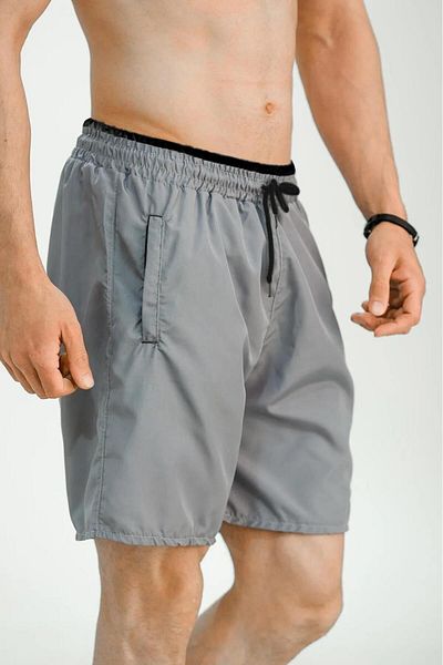 Oksit Ανδρικό μαγιό Alvise Slim Fit Βασικό ανδρικό μαγιό με ρίγες με λεπτομέρεια χρώματος μέσης