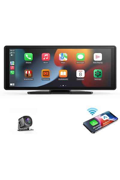 Choice With Rear Camera Universal Portable Carplay For Car Screen, Wireless Carplay Screen Wireless Car Ste