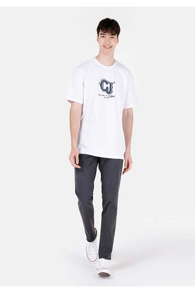 Colin's Slim Fit Mid Waist Straight Leg Men's Gray Trousers
