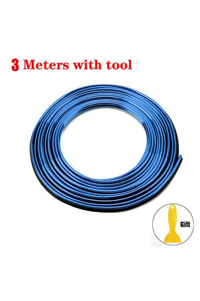 Choice 3m Blue Universal Car Moulding Decoration Flexible Strips 5m/3m/1m Interior Auto Mouldings Car Cover