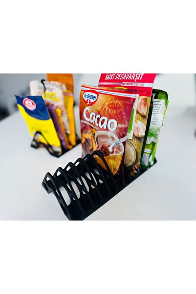 OEM Spice bag organizer holder 12 compartments 3D printed from PLA Black, Dudi Model