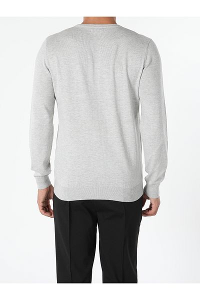 Colin's Men's Gray Crew Neck Regular Fit Sweater - Cl 1051445