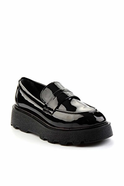 Bambi Siyah Kadın Loafer Ayakkabı K01327241008